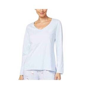 NEW CHARTER CLUB LUXURY women's graphic printed pajama top in blue